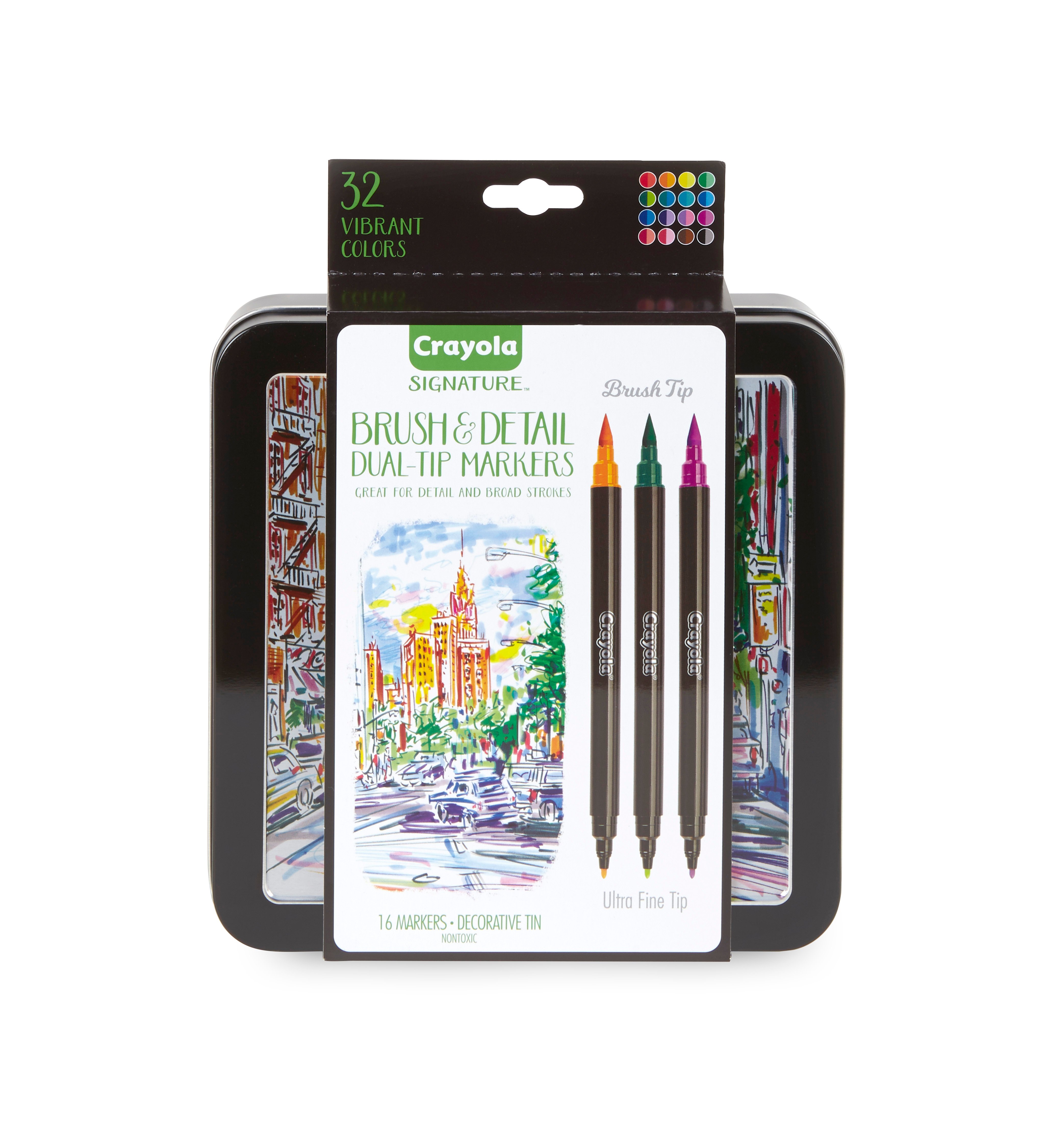 ArtSkills Classic Poster Markers, 4 Dual-End, 8 Colors Brand New