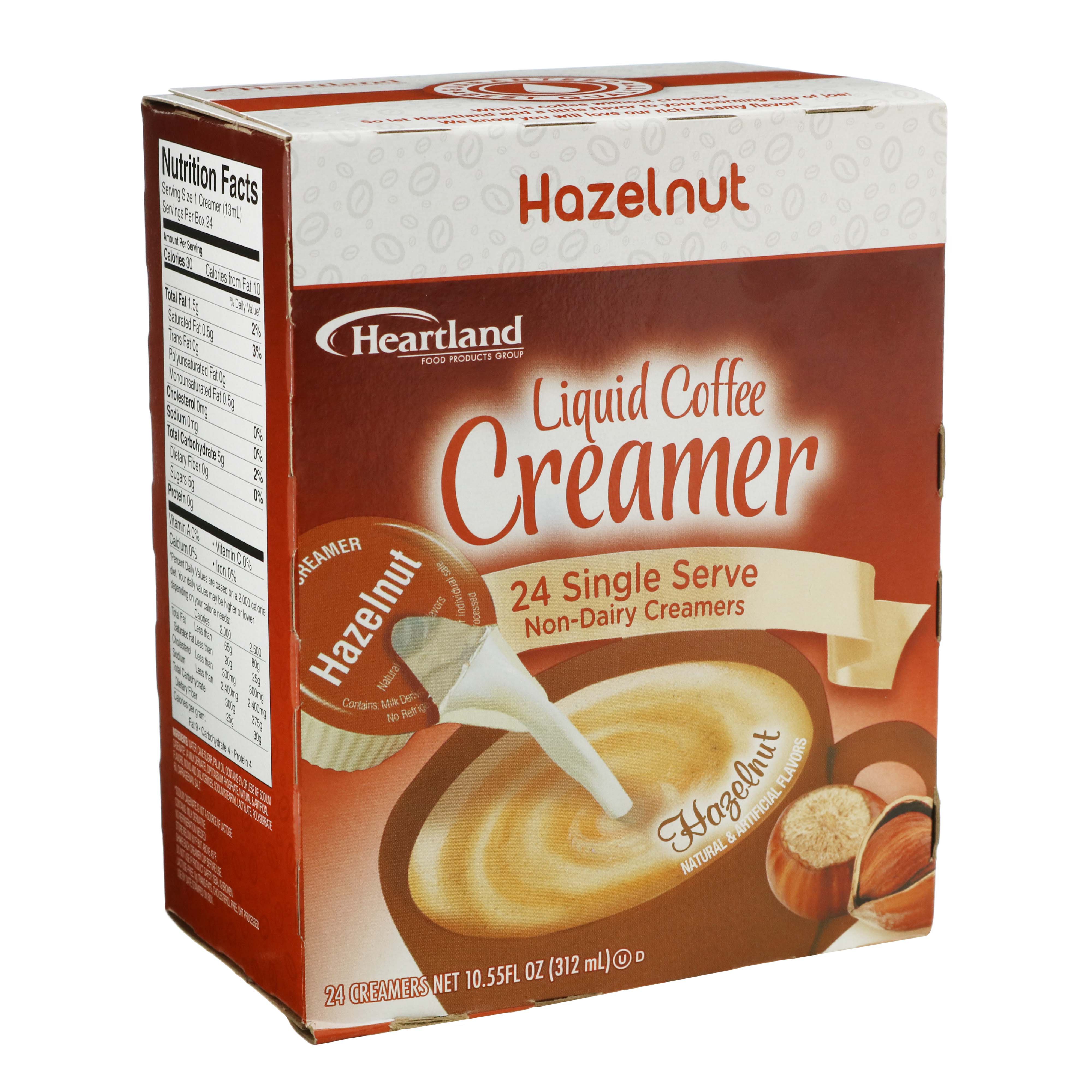 Heartland Hazelnut Liquid Coffee Creamer Singles Shop Coffee Creamer