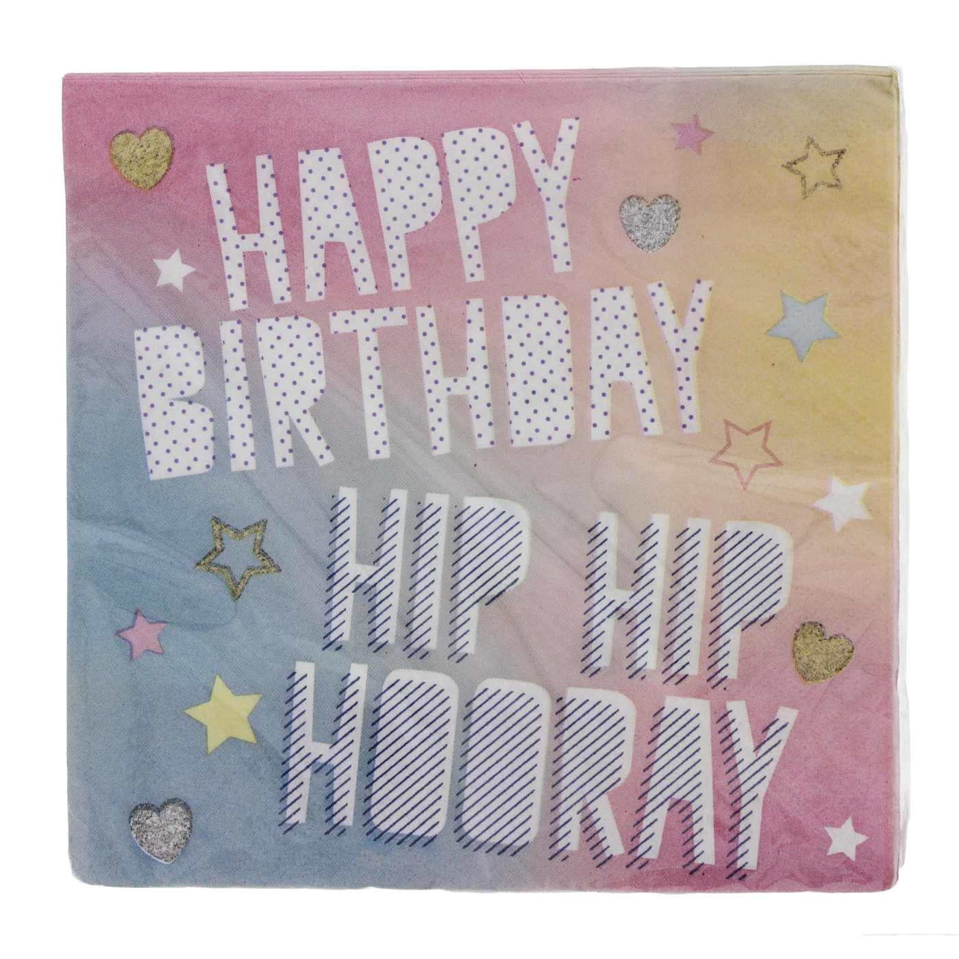 Unique Lunch Napkins - Hip Hip Hooray; image 1 of 2