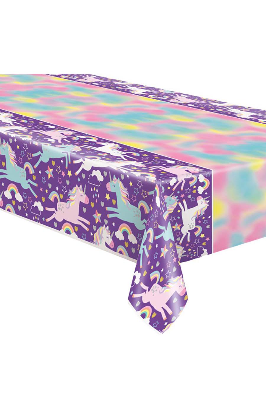 Unique Unicorn Party Rectangle Plastic Table Cover; image 1 of 2