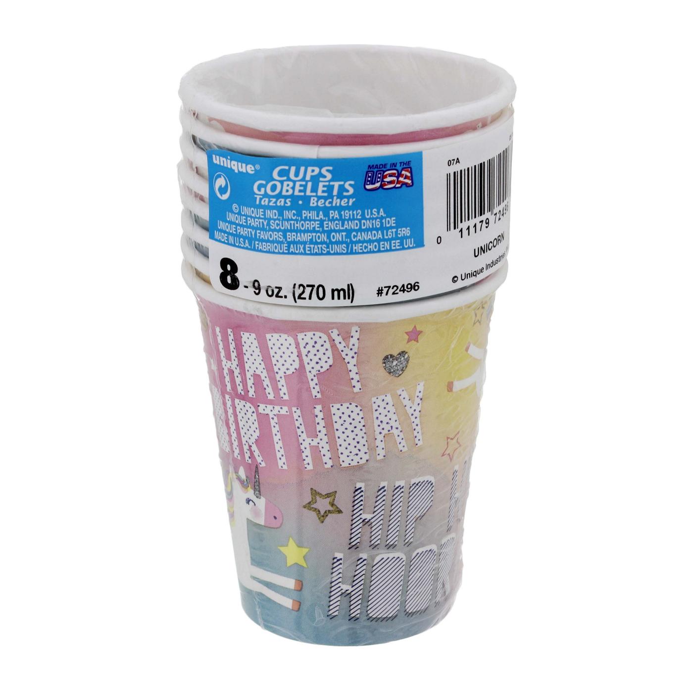 Unique Unicorn Party Theme Paper Cups; image 2 of 2