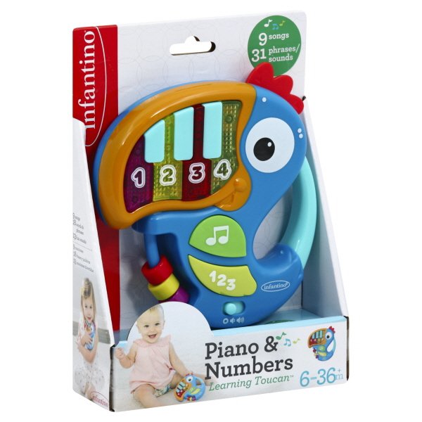 infantino piano & numbers learning toucan