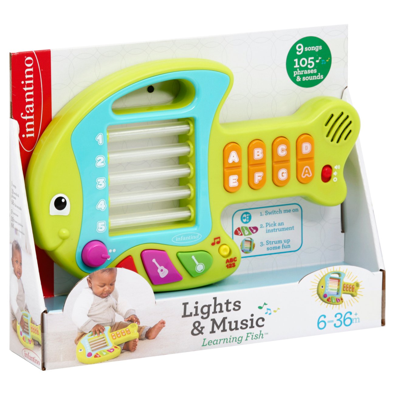infantino lights and music learning fish