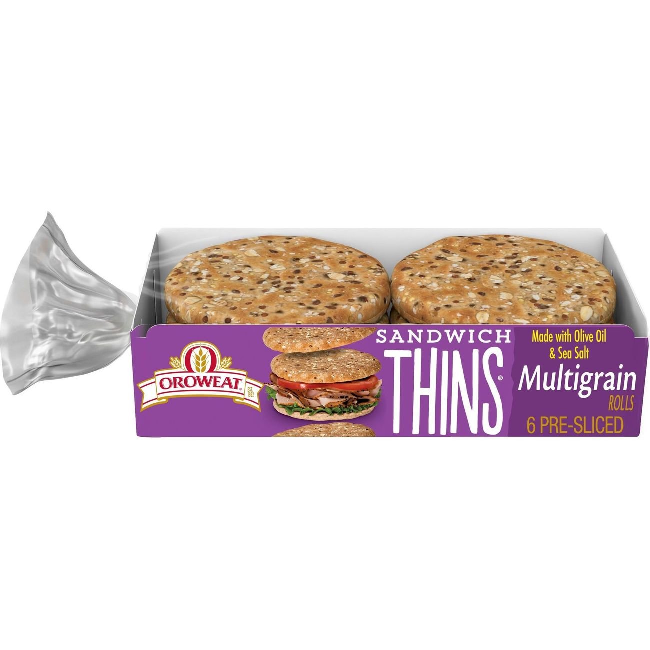 Oroweat Multigrain Sandwich Thins Shop Bread At H E B