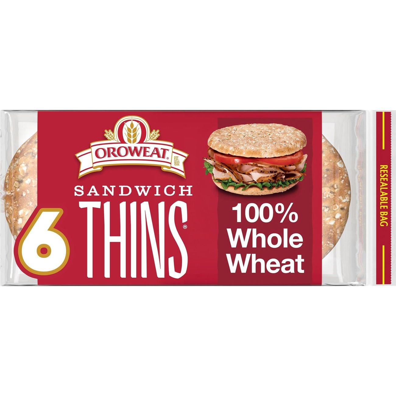 Oroweat 100 Whole Wheat Sandwich Thins Shop Buns & Rolls at HEB