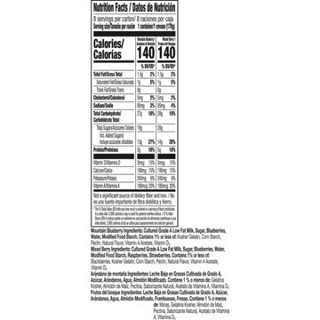 Yoplait Original Low-Fat Mountain Blueberry & Mix Berry Yogurt 