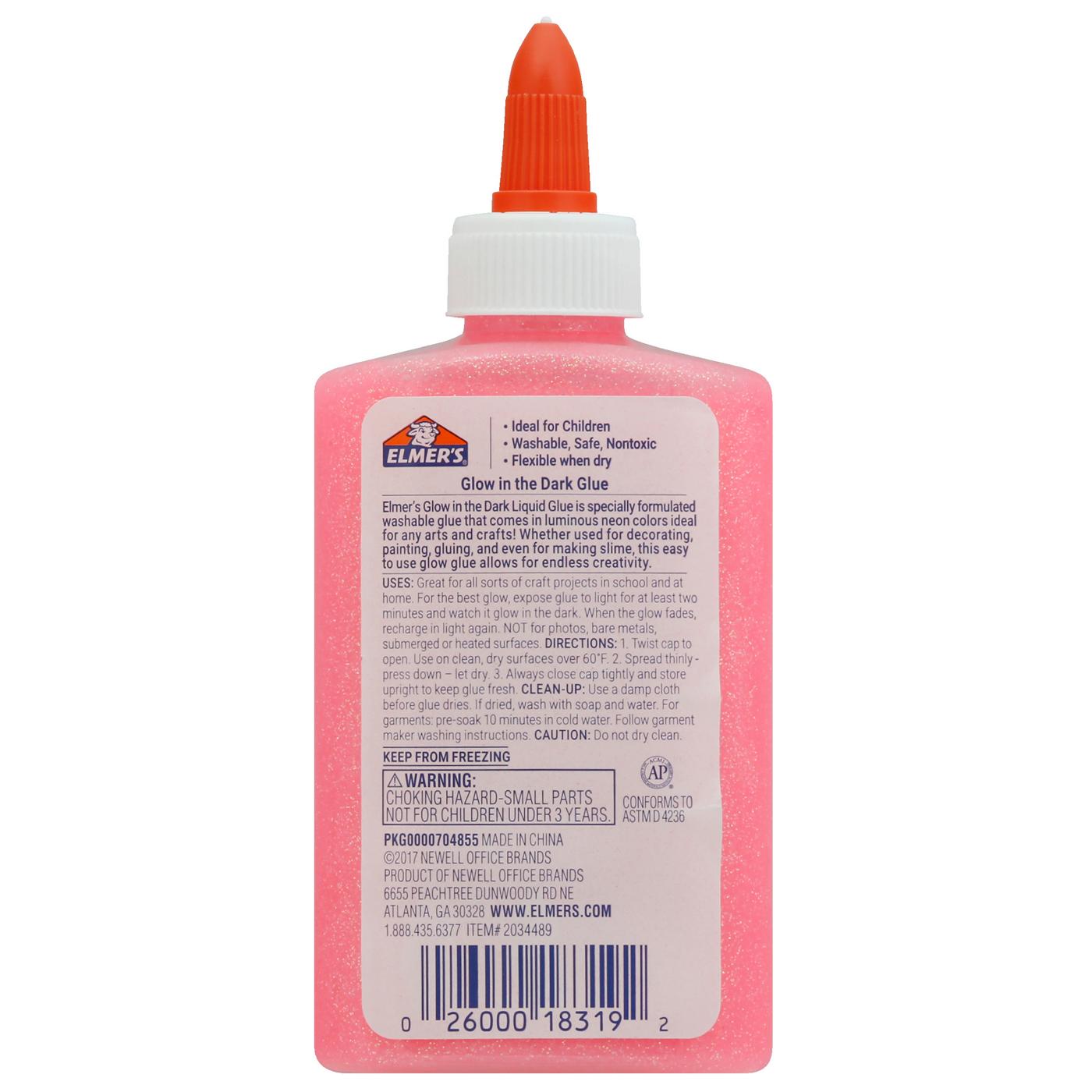 Elmer's Glow In The Dark Liquid Glue - Pink - Shop Glue at H-E-B