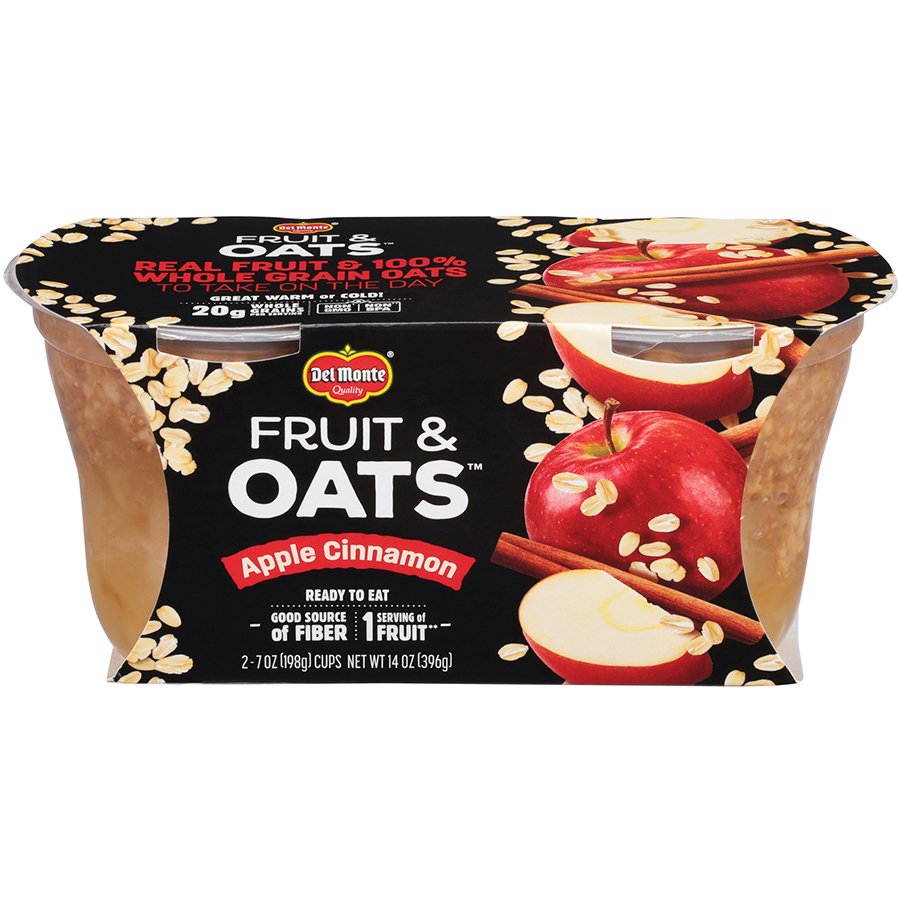 Del Monte Fruit & Oats Apple Cinnamon Cups Shop Fruit at HEB