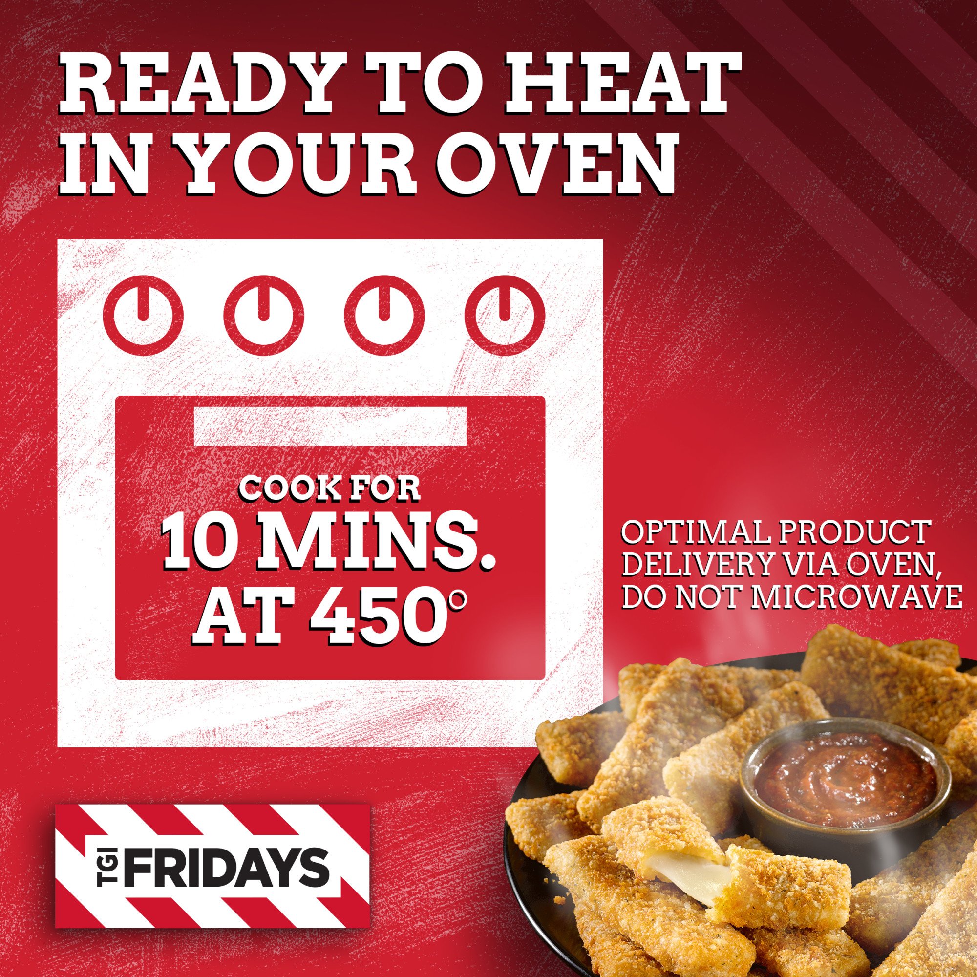 TGIF TGI Fridays Frozen Mozzarella Sticks With Marinara Sauce Frozen   002217911 5