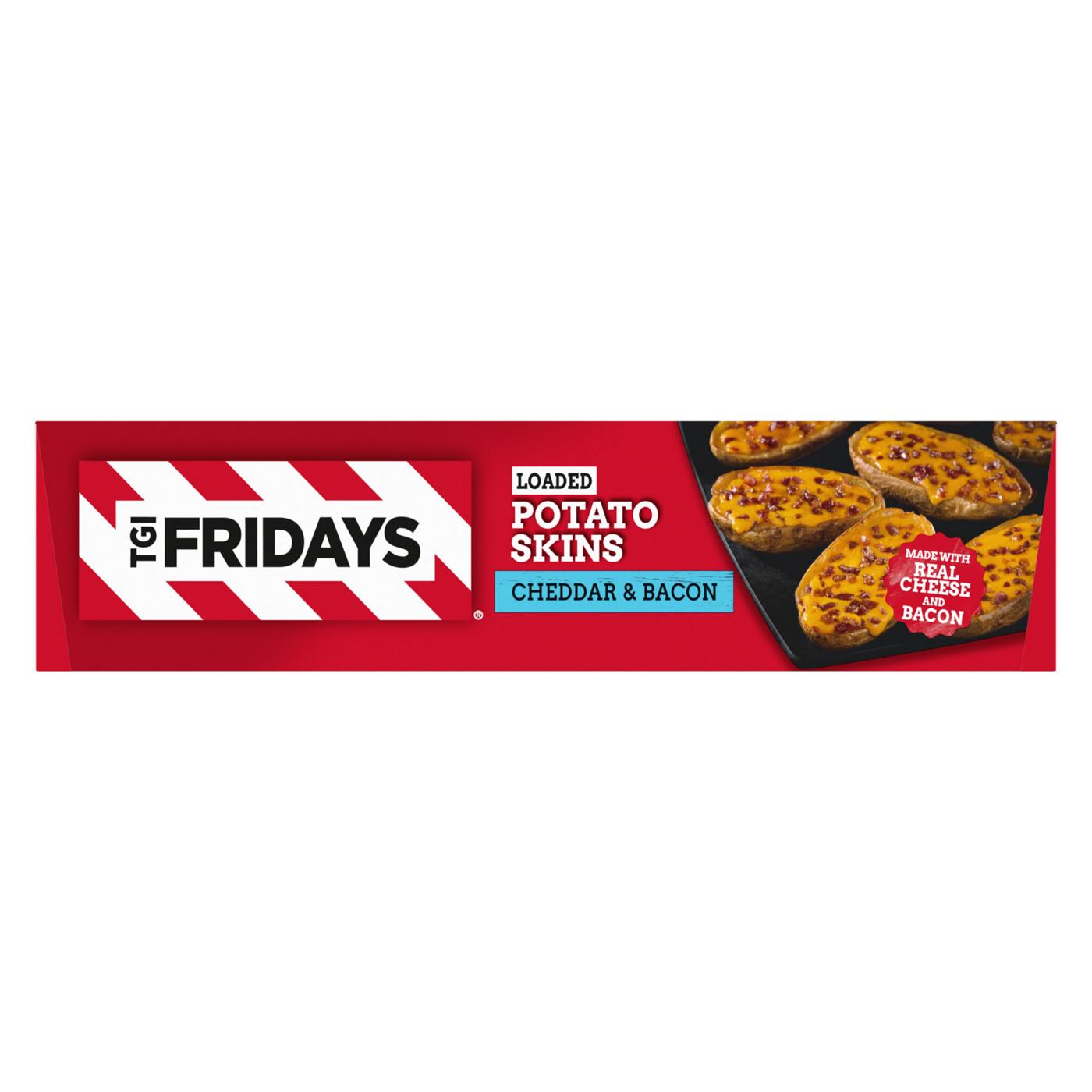 TGIF TGI Fridays Cheddar & Bacon Loaded Potato Skins, Frozen Appetizer; image 3 of 9
