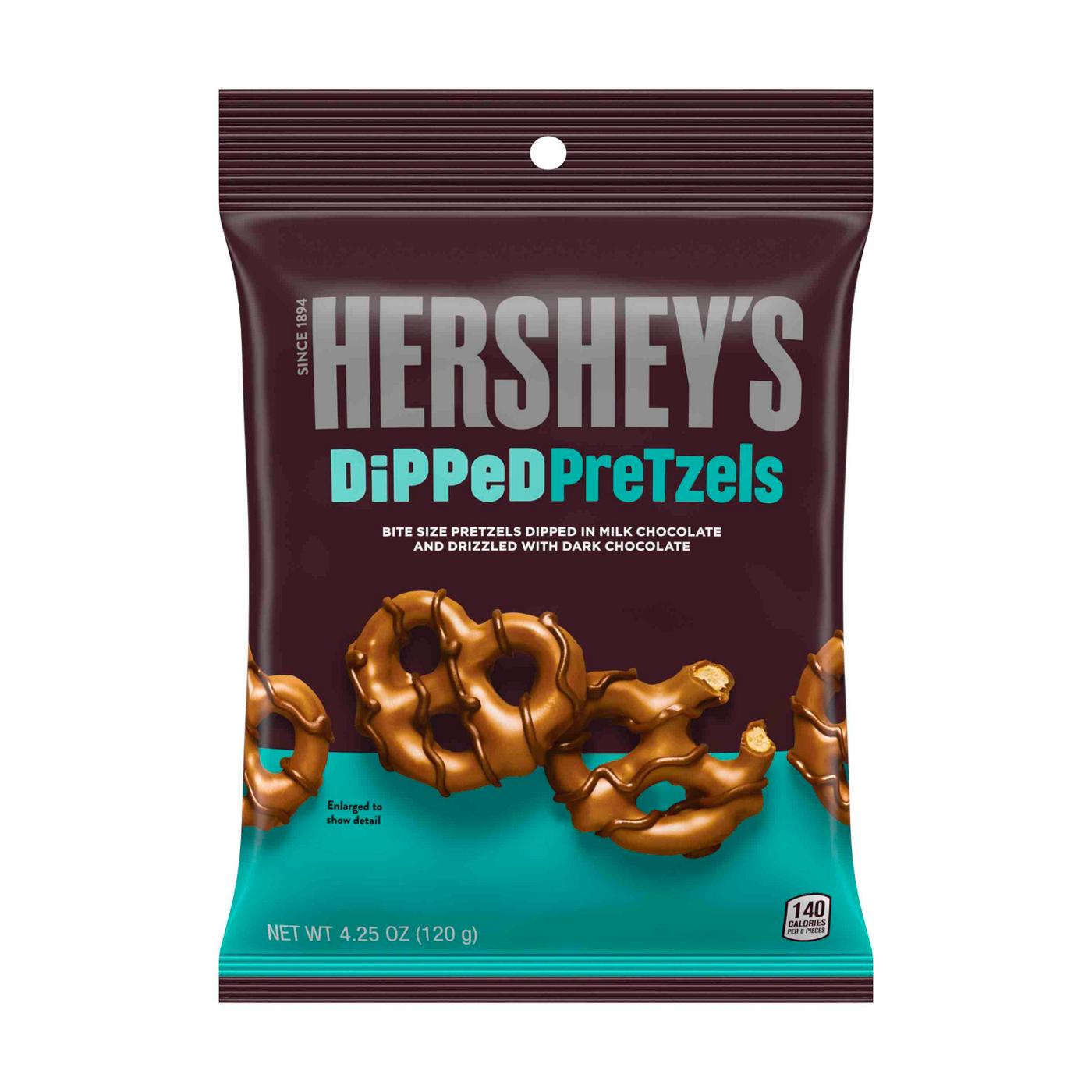 Hershey's Milk Chocolate Dipped Pretzels; image 1 of 2