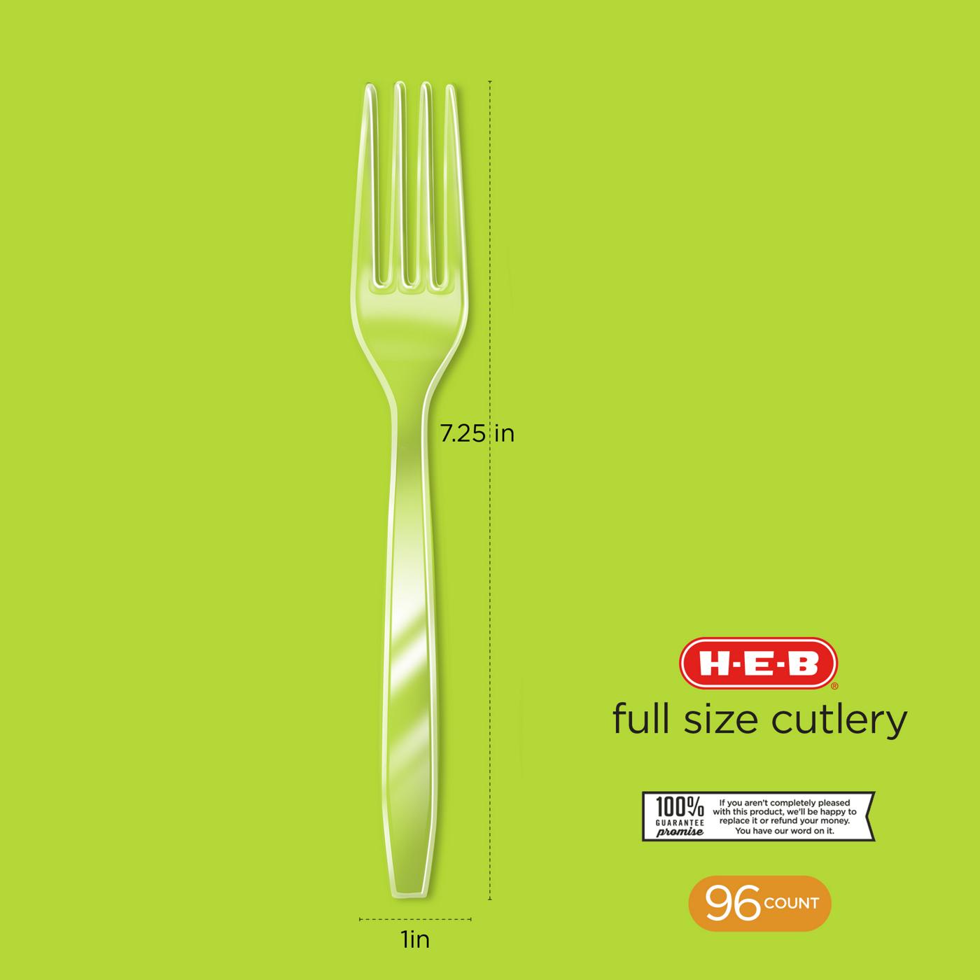H-E-B Plastic Forks - Clear; image 2 of 5