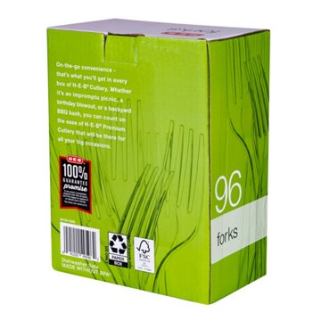 H-E-B Plastic Forks - Clear, 96 ct