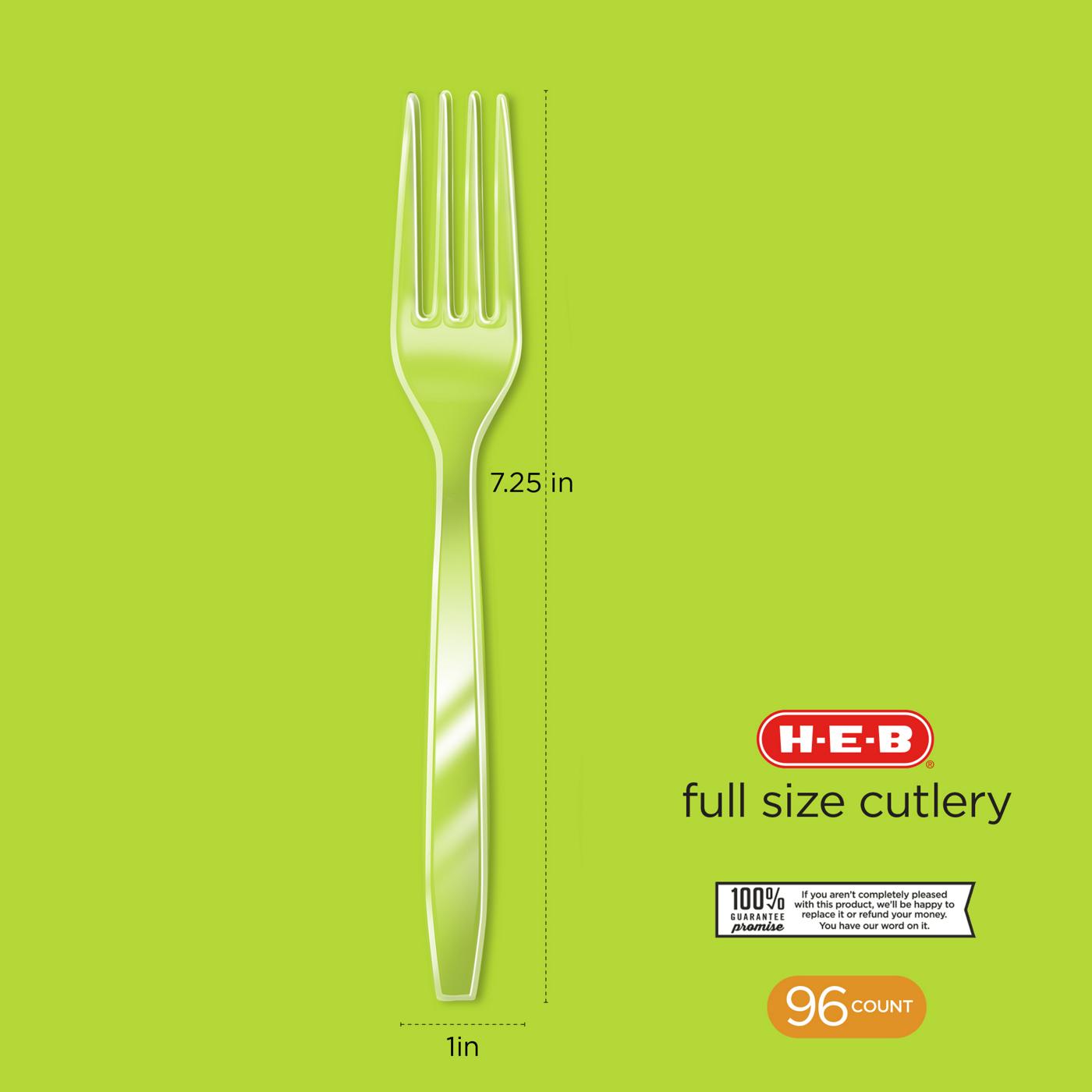 H-E-B Plastic Forks - Clear; image 4 of 4