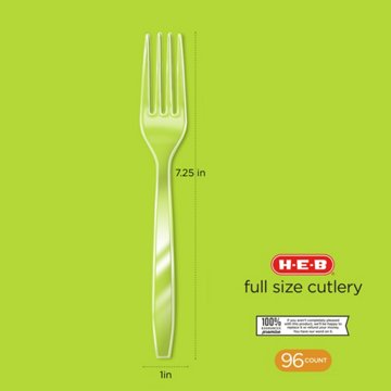 H-E-B Plastic Forks - Clear, 96 ct