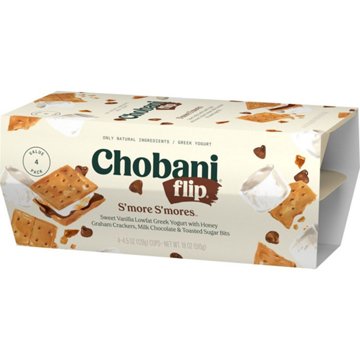 Chobani Flip Low-Fat S'more S'mores Greek Yogurt, 4 ct