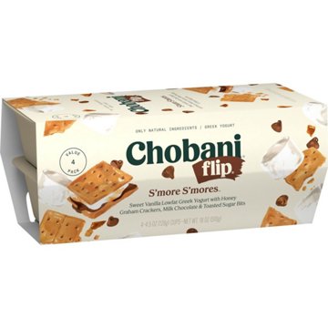 Chobani Flip Low-Fat S'more S'mores Greek Yogurt, 4 ct