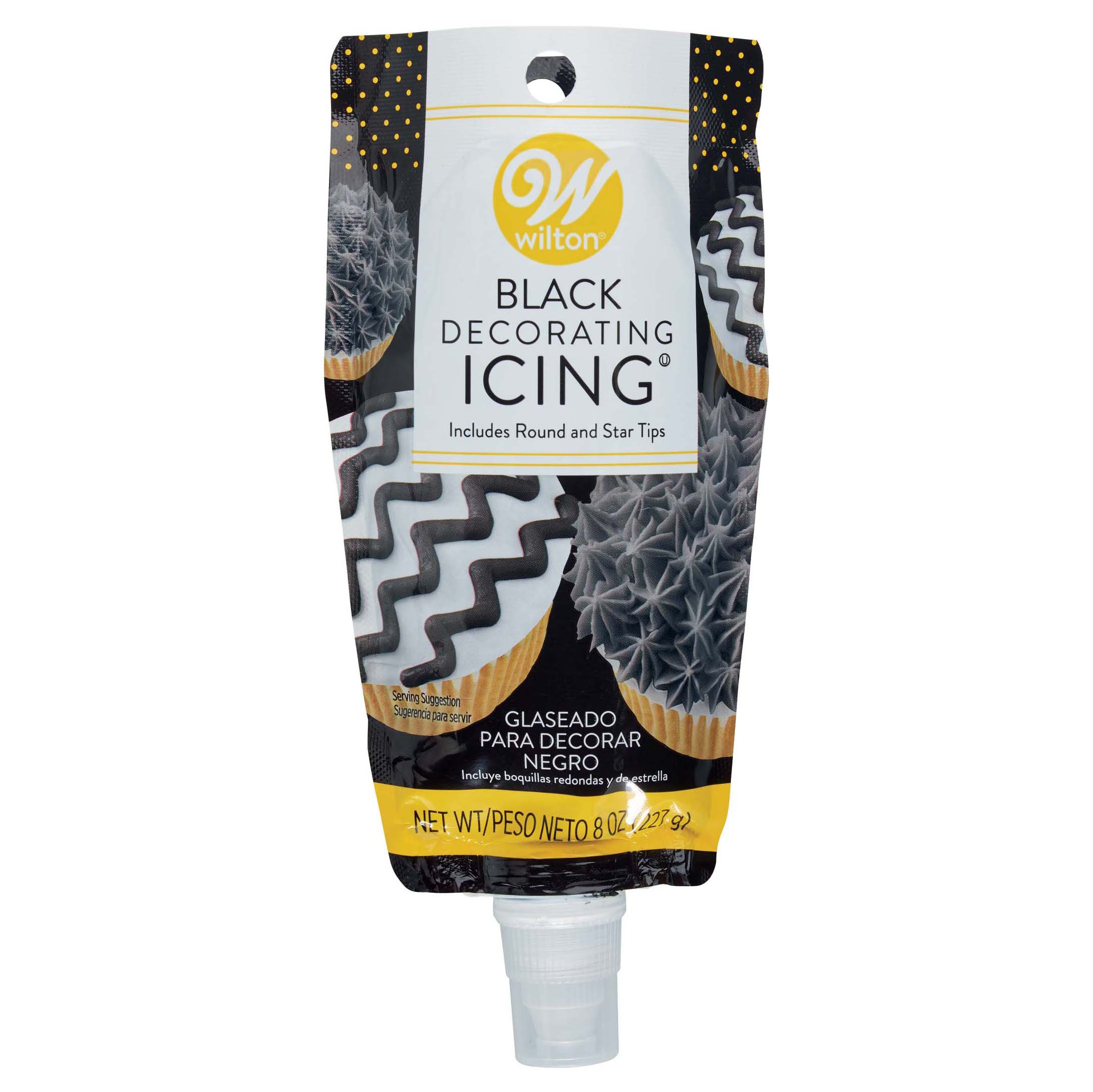 Wilton Black Decorating Icing Pouch with Round & Star Tips Shop Icing