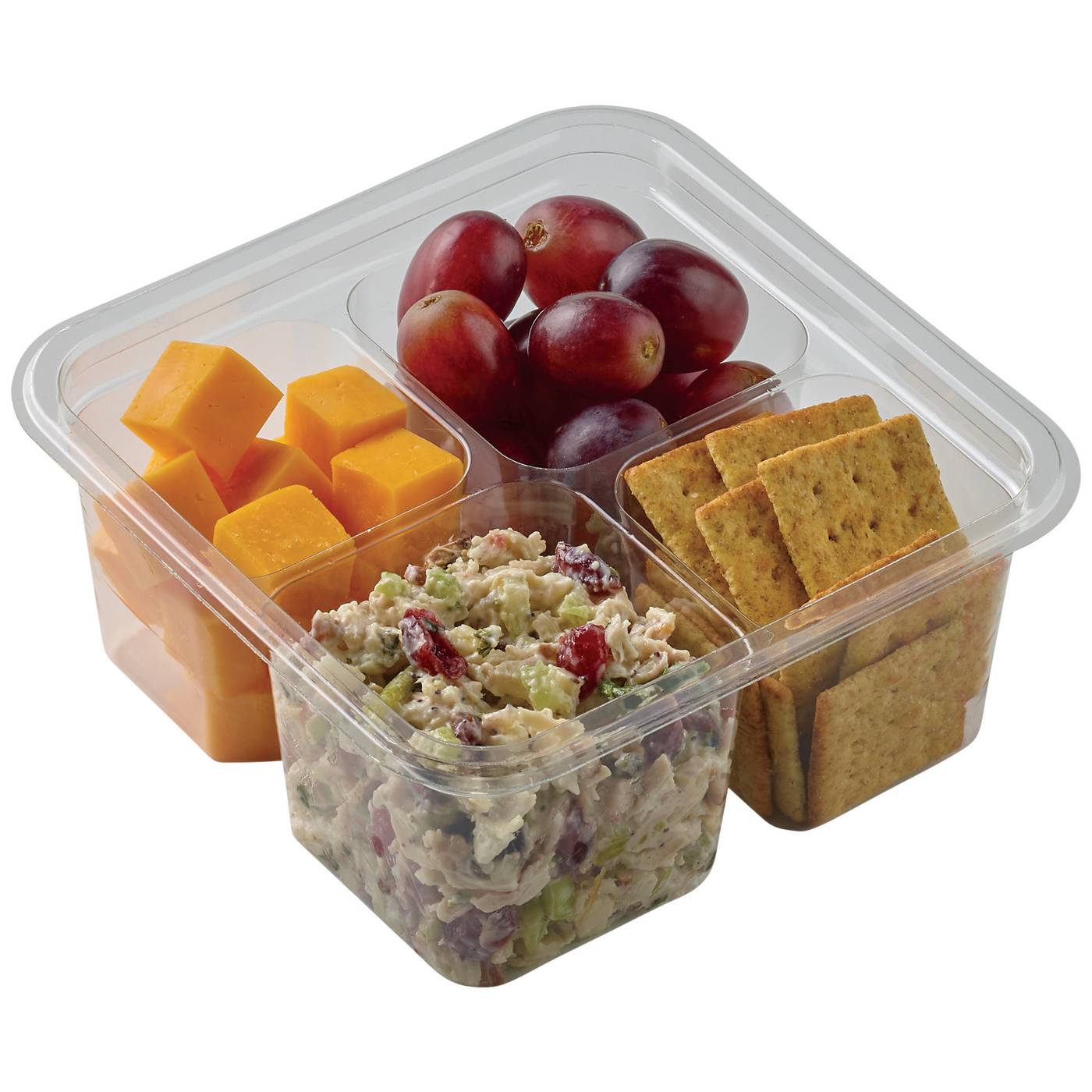 Meal Simple by H-E-B Snack Tray - Cranberry Pecan Turkey Salad & Cheese; image 1 of 2