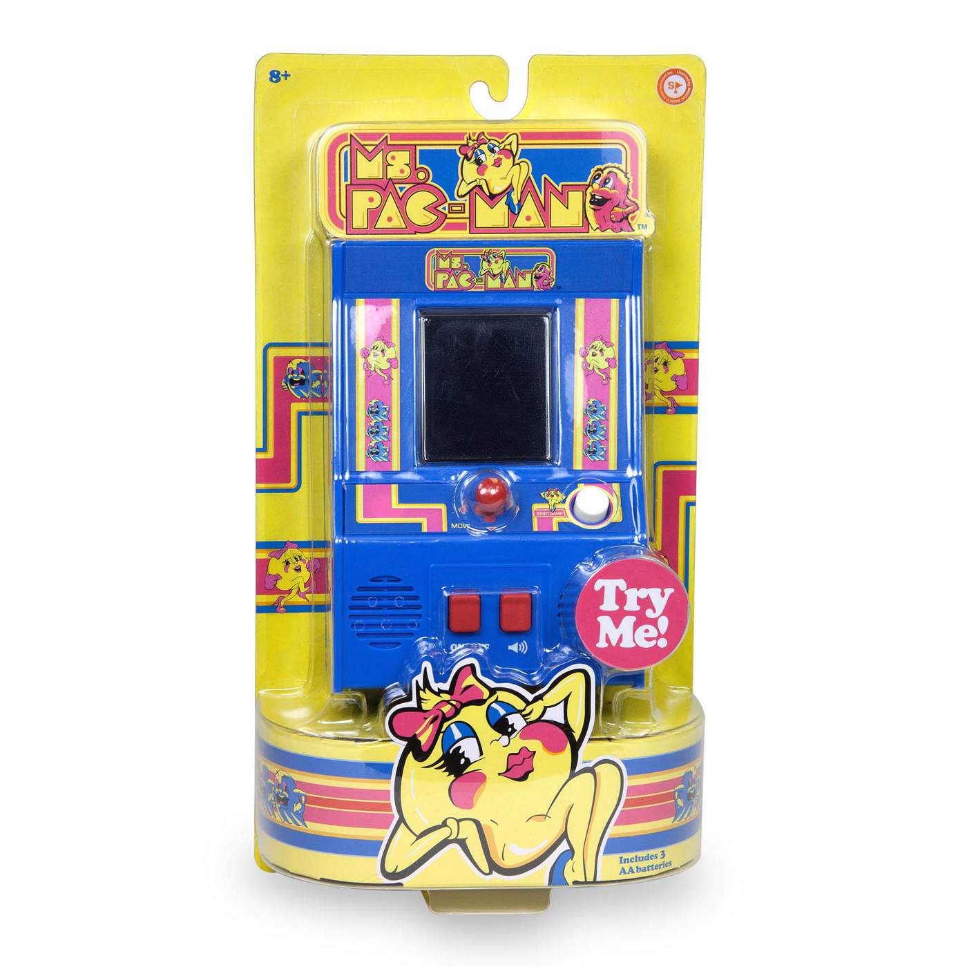 Basic Fun Ms. Pac-Man Mini Arcade Game; image 1 of 4