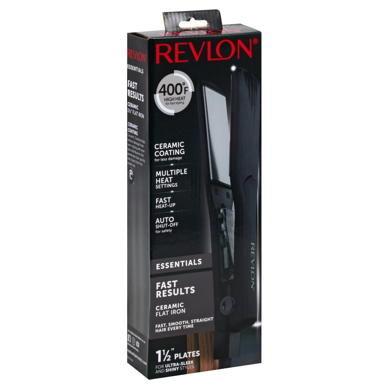 Revlon Fast Results Flat Iron 1.5 Inch Plates Shop Hair Care at HEB
