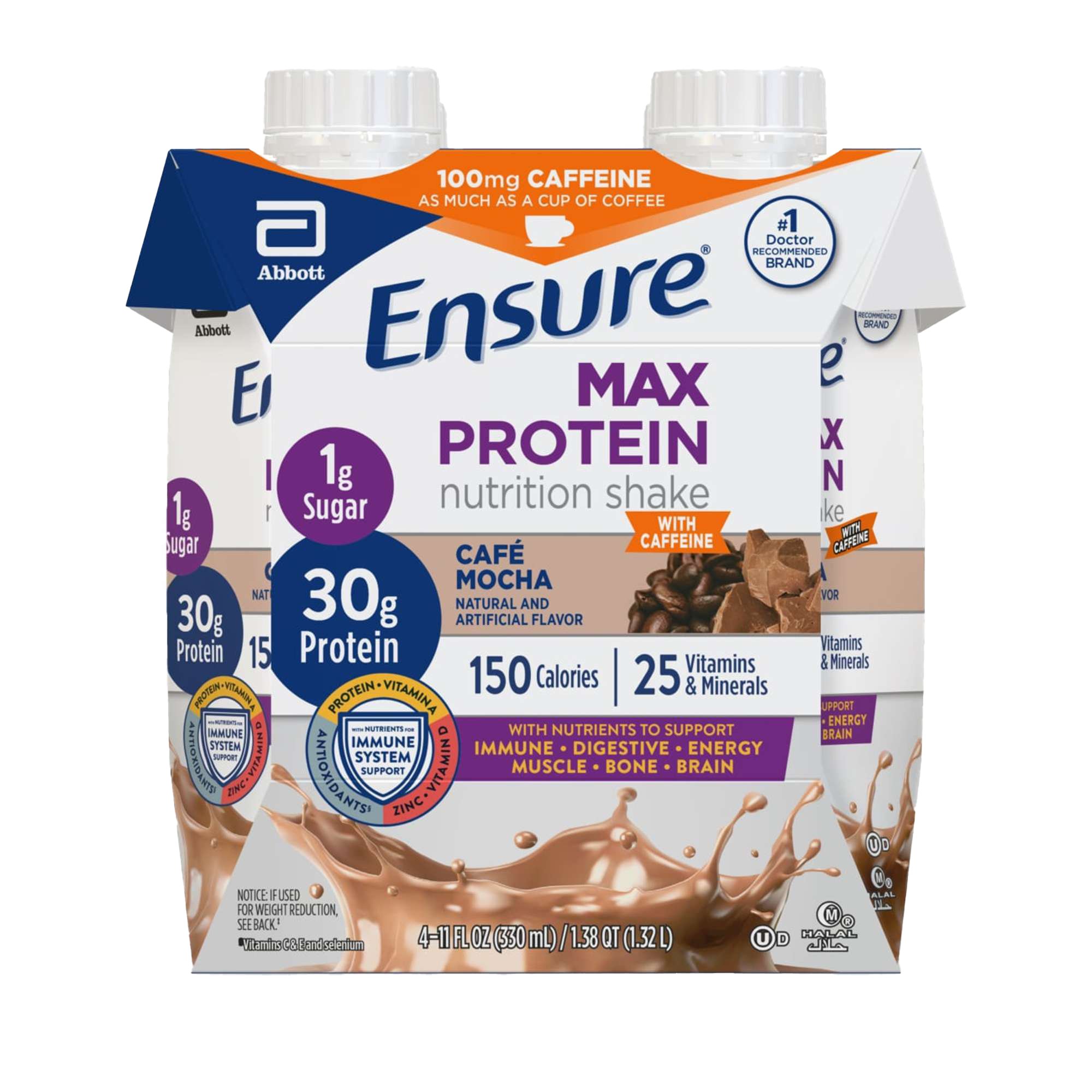 Ensure Max Protein Nutrition Shake Cafe Mocha, 4 pk Shop Diet & fitness at HEB
