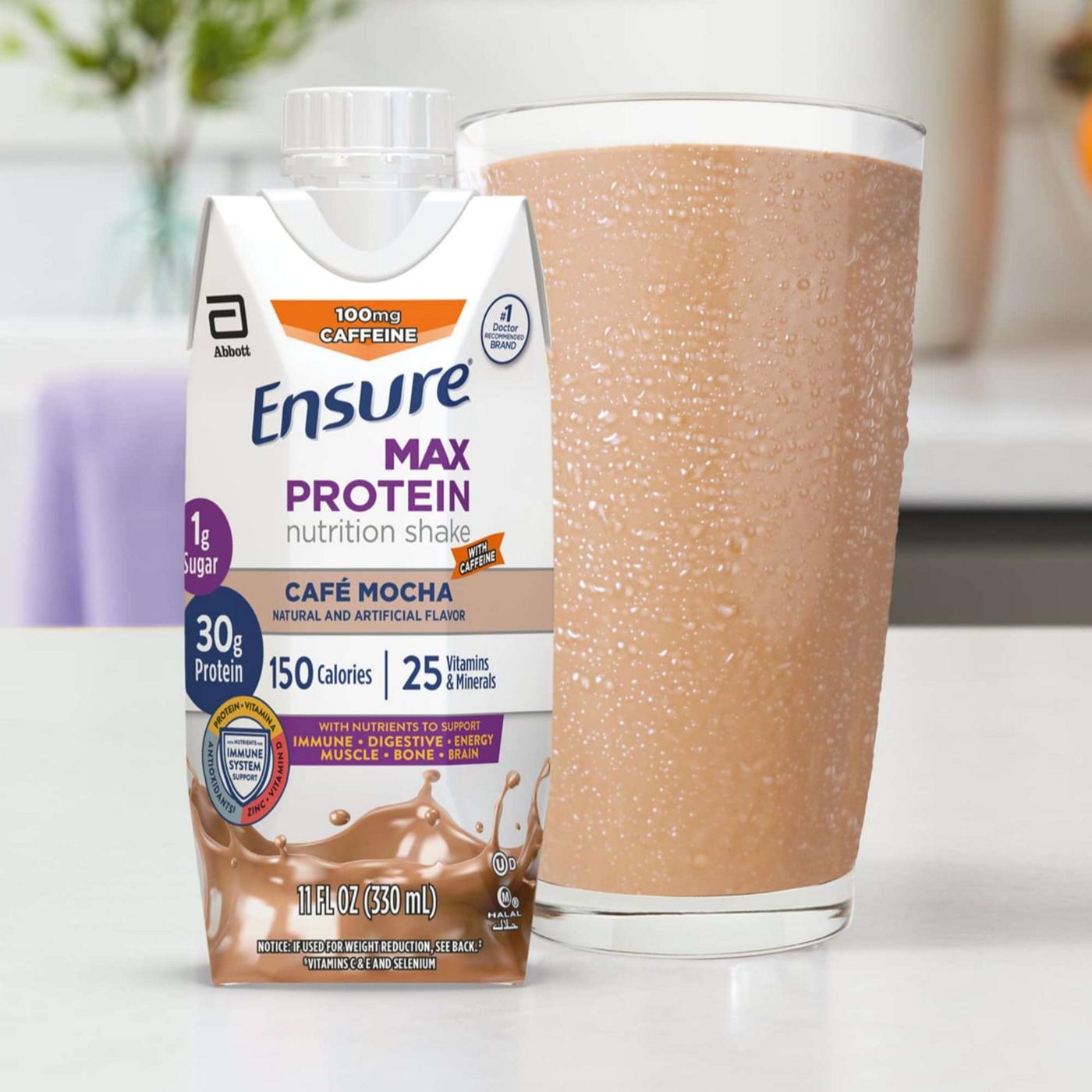 Ensure Max Protein Nutrition Shake Cafe Mocha 4 pk Ready-to-Drink; image 2 of 13