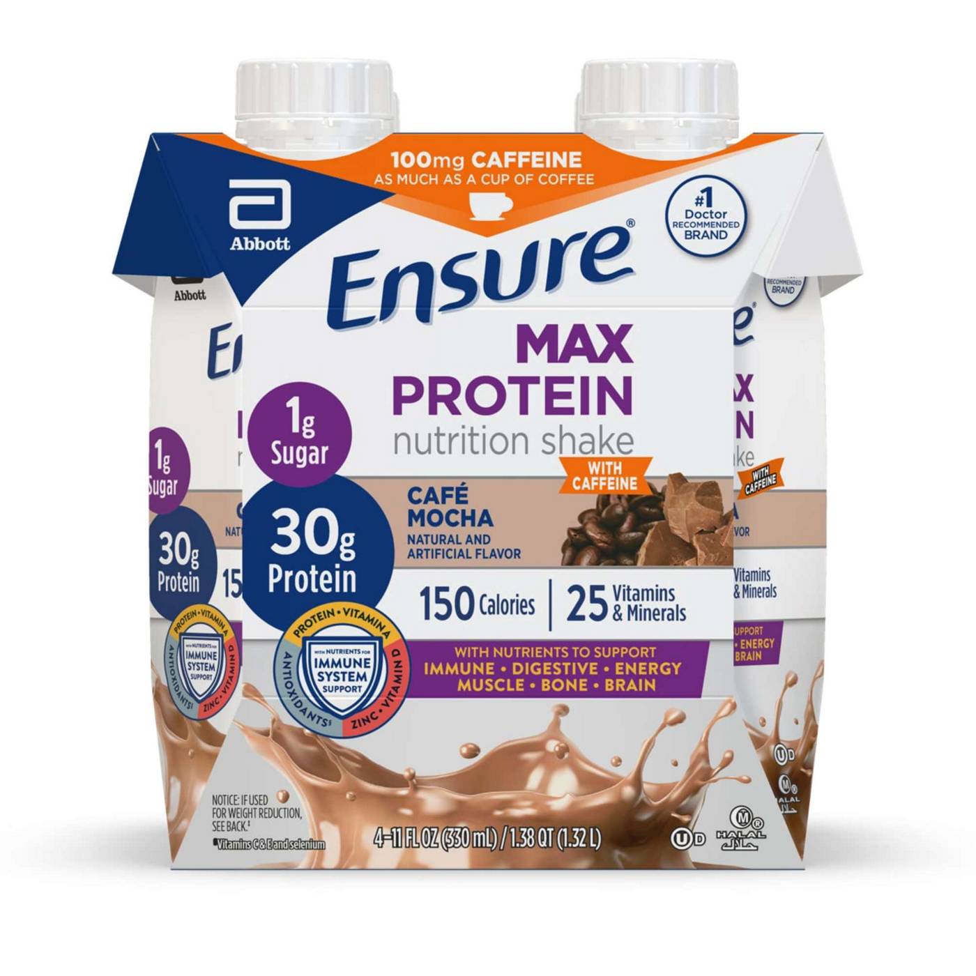 Ensure Max Protein Nutrition Shake Cafe Mocha 4 pk Ready-to-Drink; image 1 of 13