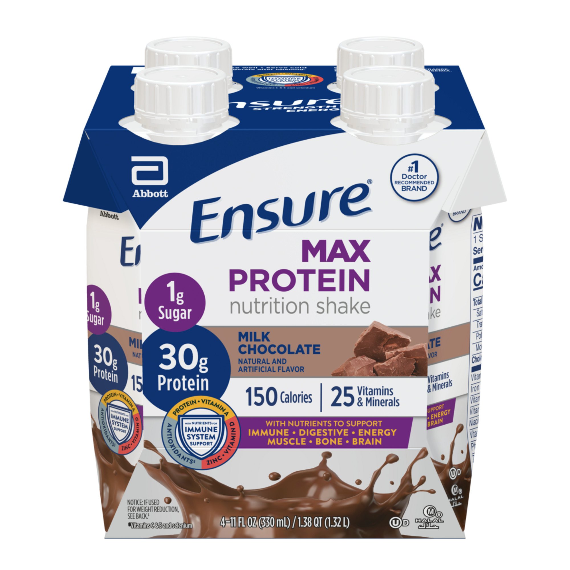 Ensure Max Protein Milk Chocolate Ready To Drink Nutrition Shake 4 Pk Shop Ensure Max Protein 1899