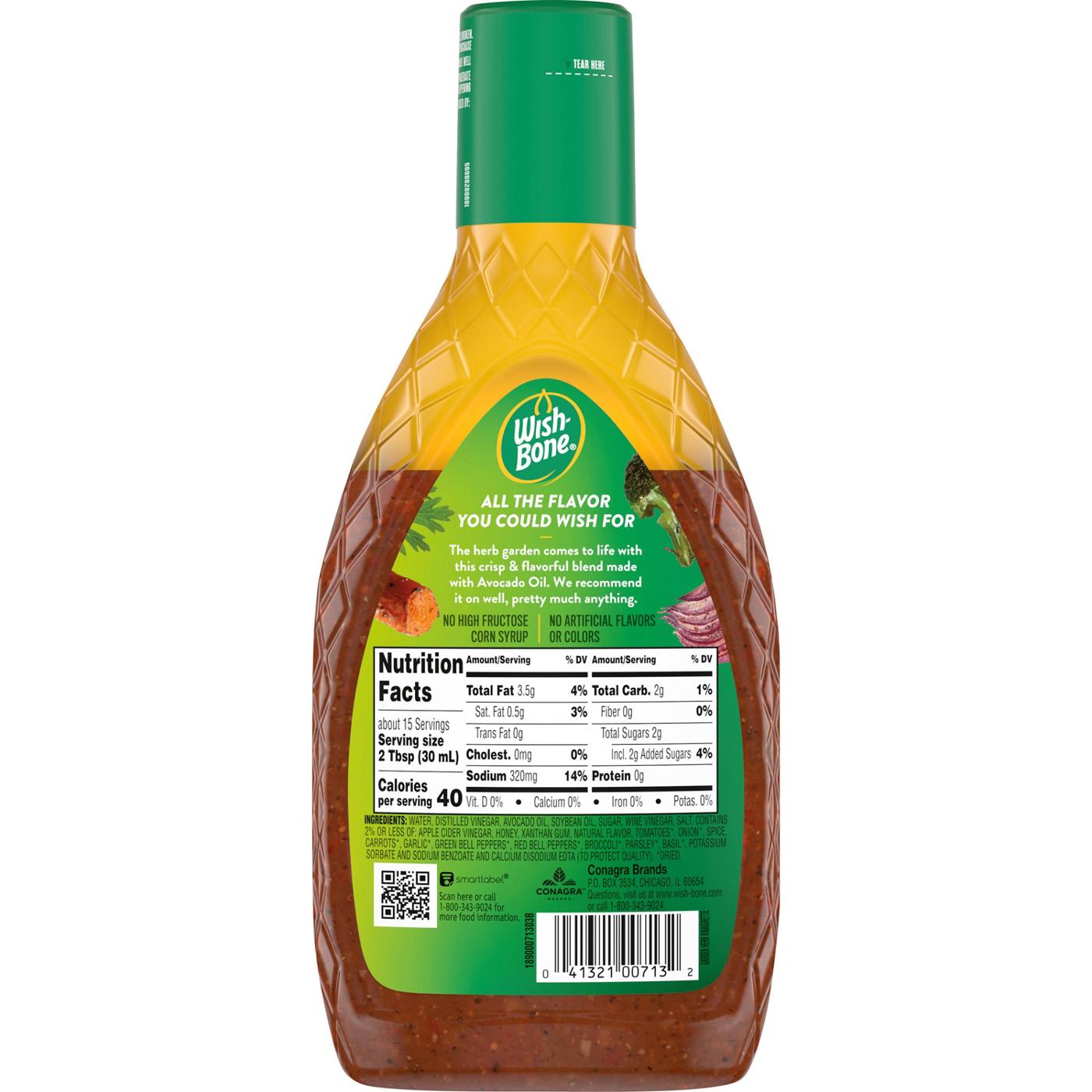 WishBone Avocado Oil Dressing Garden Herb Vinaigrette Shop Salad