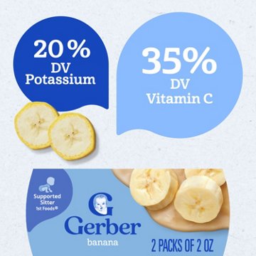 Gerber Stage 1 Baby Food - Banana, 2 oz Tubs