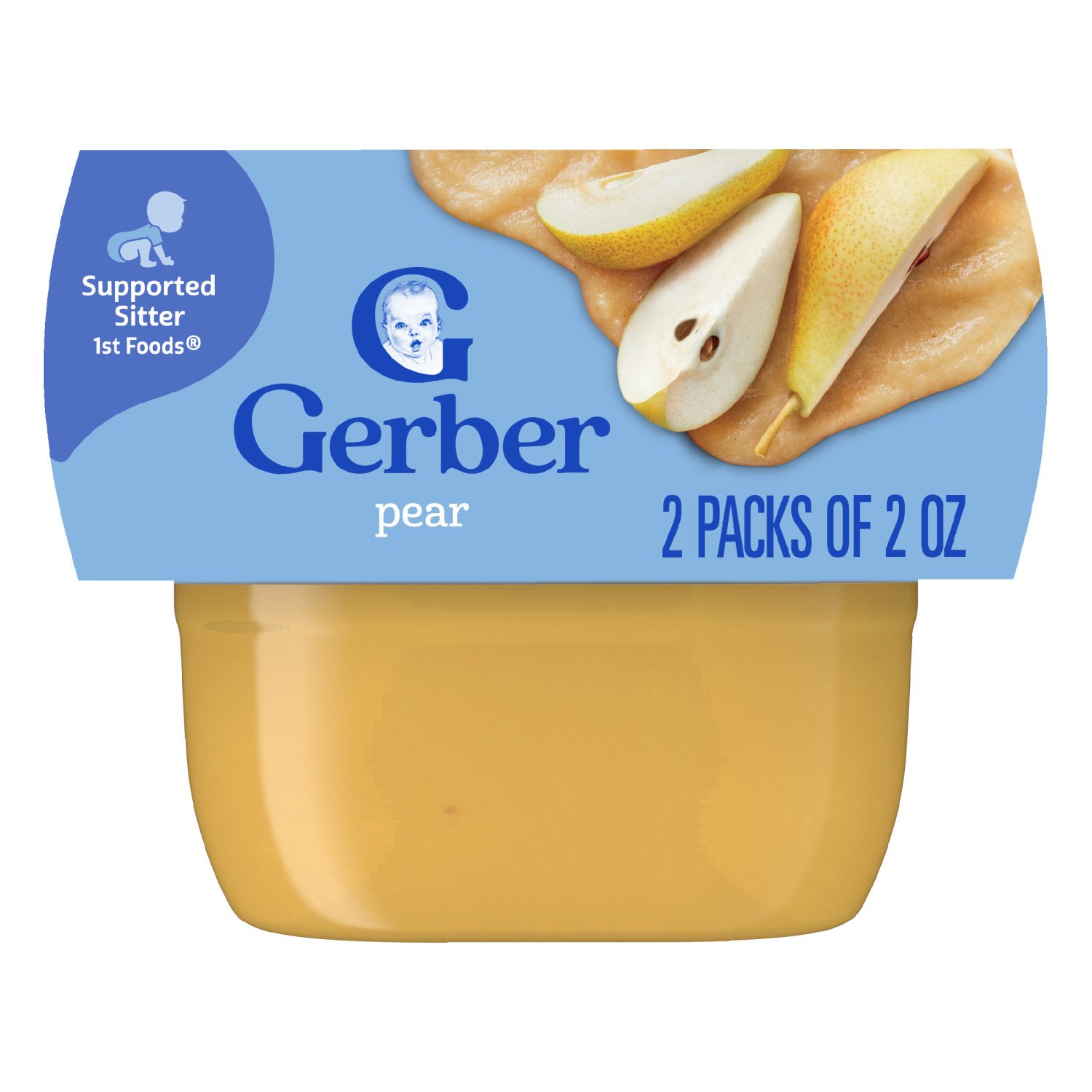 Gerber Stage 1 Baby Food - Pear, 2 oz Tubs, 2 pk