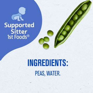Gerber Stage 1 Baby Food - Peas, 2 oz Tubs