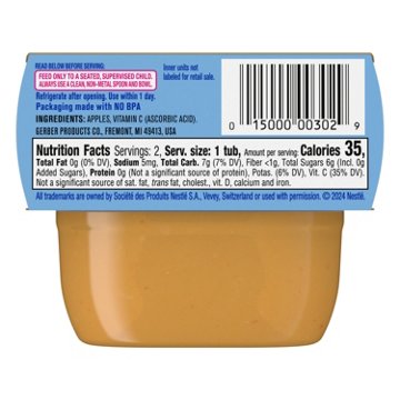 Gerber Stage 1 Baby Food - Apple, 2 oz Tubs