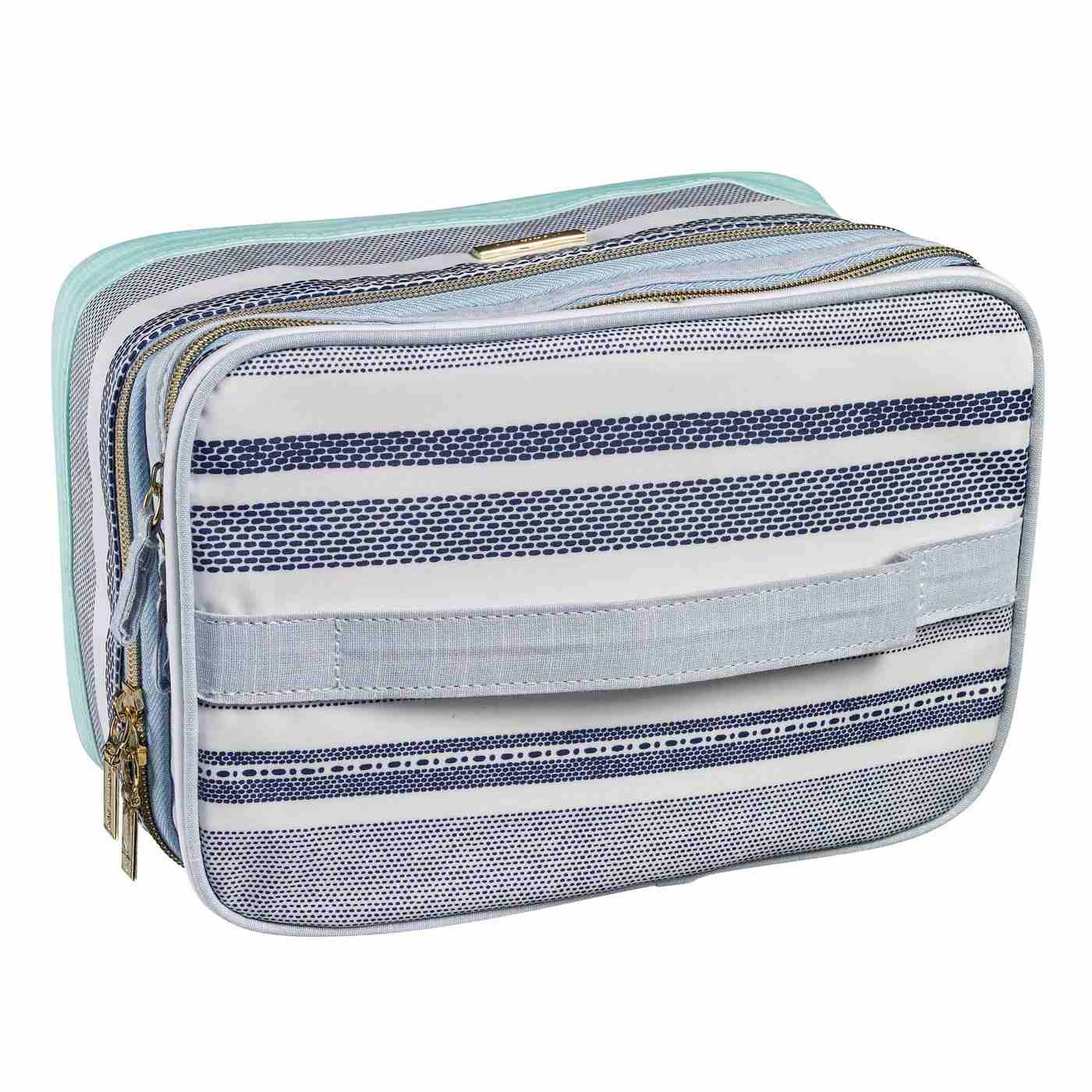 Sophia Joy Striped Double Zip Train Case - Shop Makeup bags at H-E-B