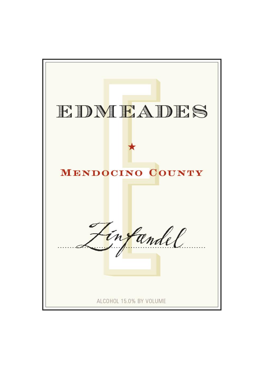 Edmeades Mendocino County Zinfandel Wine; image 2 of 2