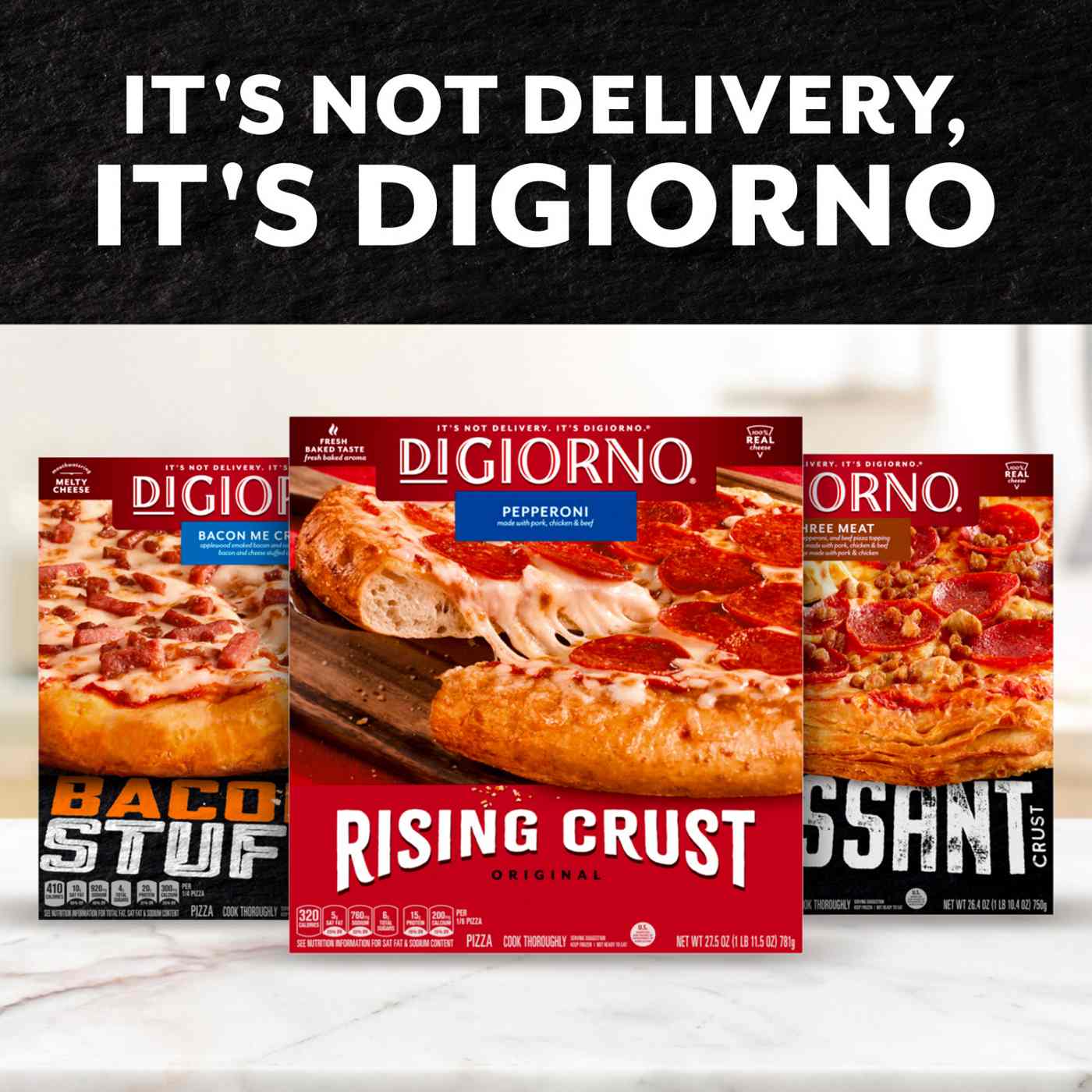 DiGiorno Crispy Pan Crust Three Meat Pizza; image 6 of 8