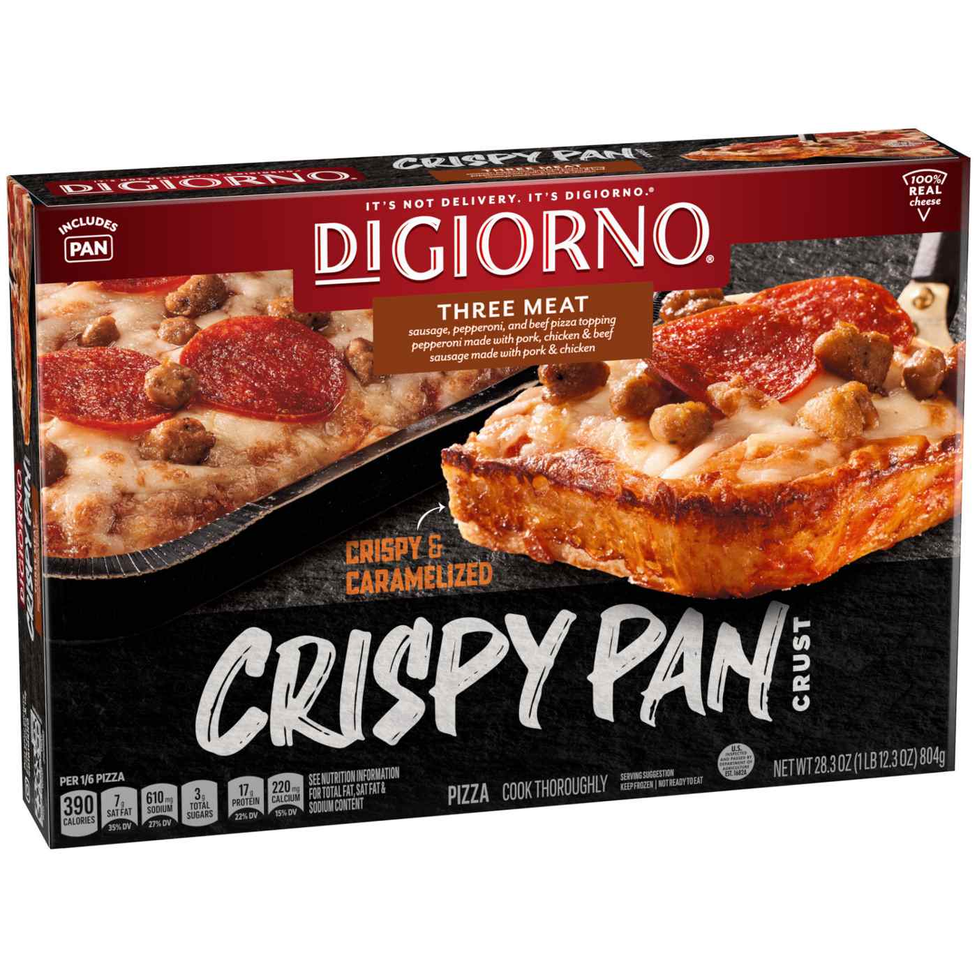 DiGiorno Crispy Pan Crust Three Meat Pizza; image 7 of 8