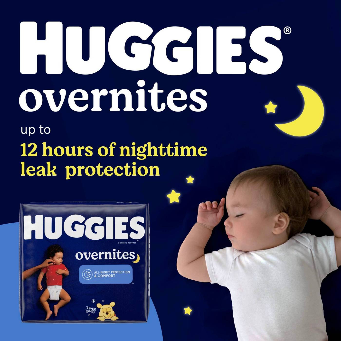 Huggies Overnites Nighttime Baby Diapers - Size 3 - Shop Diapers at H-E-B