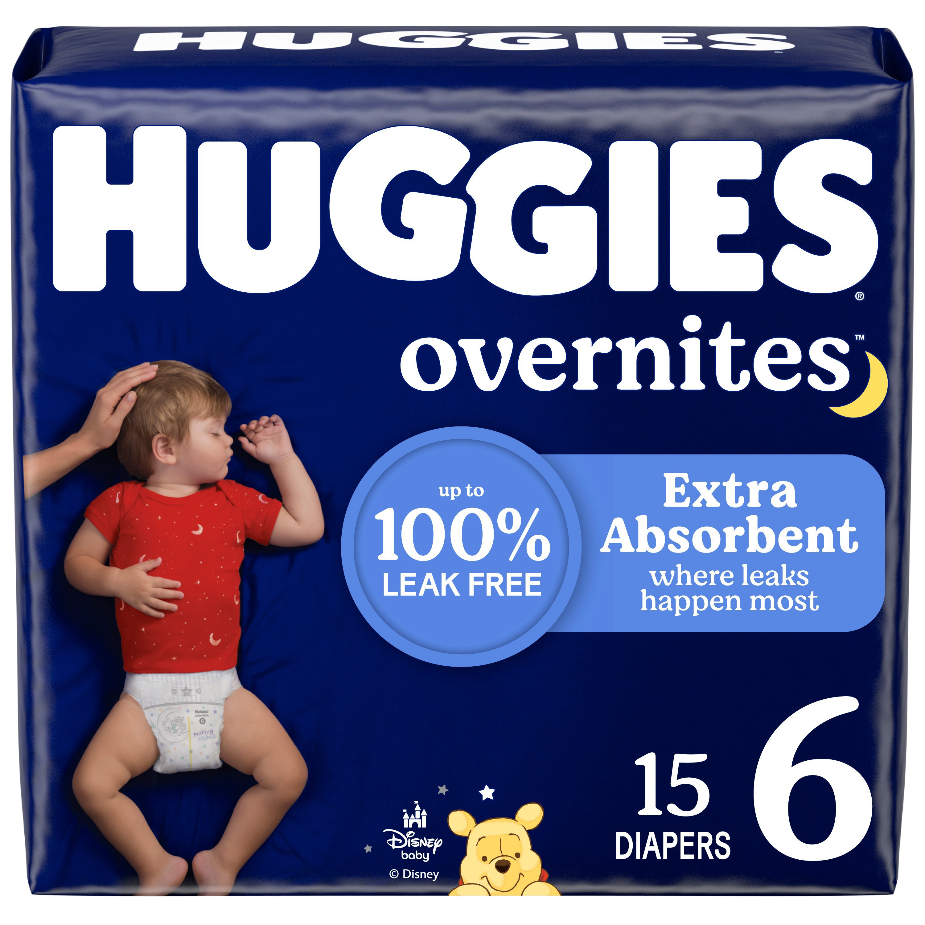 Huggies Overnites Nighttime Baby Diapers - Size 6