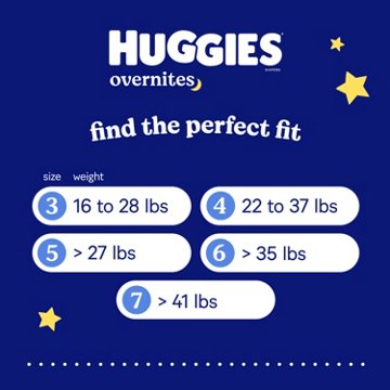 Huggies Overnites Nighttime Baby Diapers - Size 6