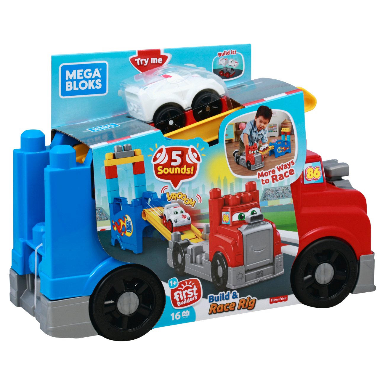 Build & Race Rig New Toy Details about   MEGA Brands Brick Toy 
