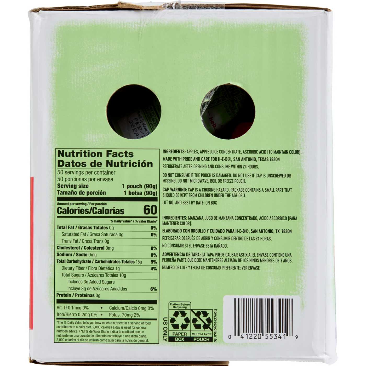 H-E-B Squeeze Me! Applesauce Pouches; image 3 of 3