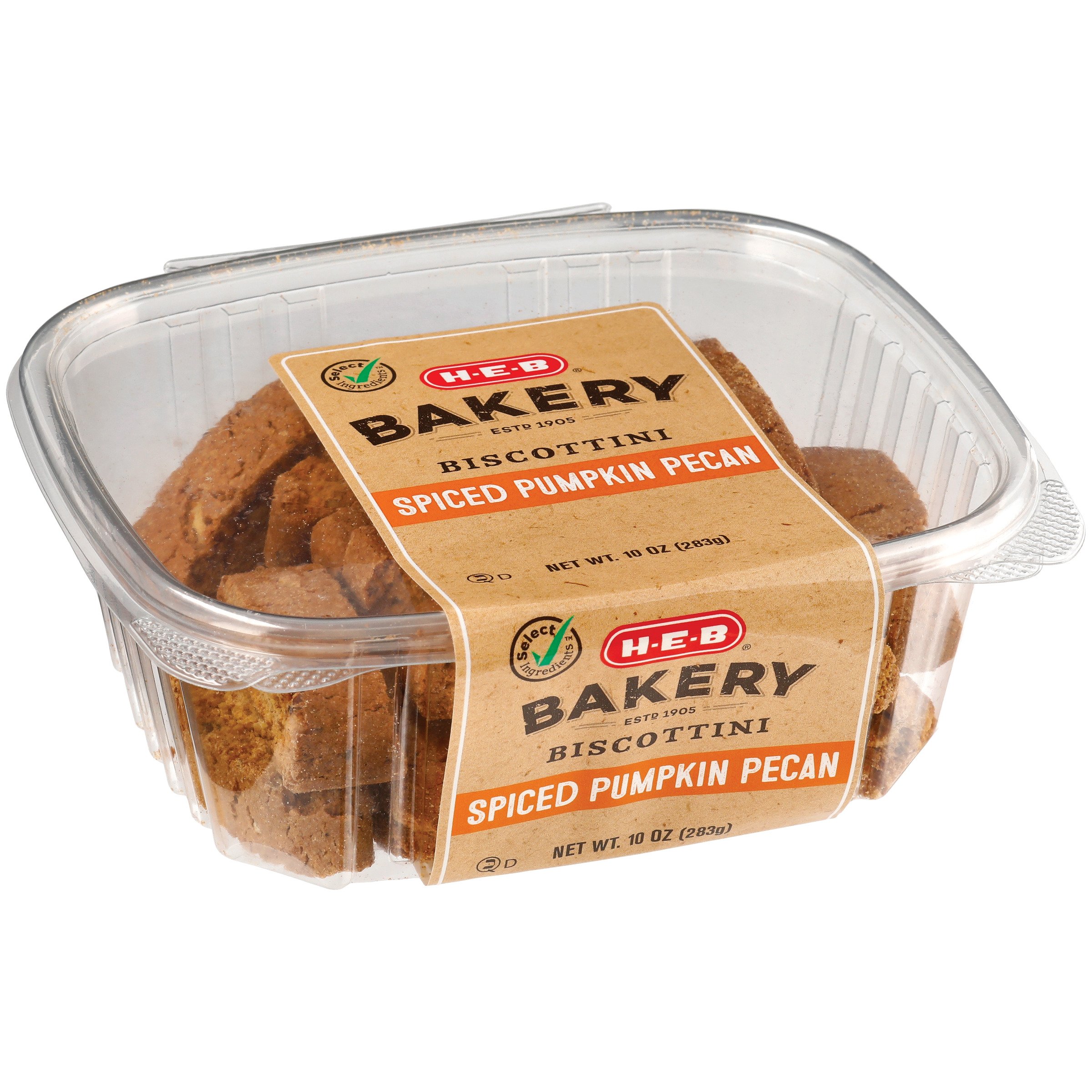 H-E-B Bakery Spiced Pumpkin Pecan Biscottini Cookies - Shop Cookies at ...