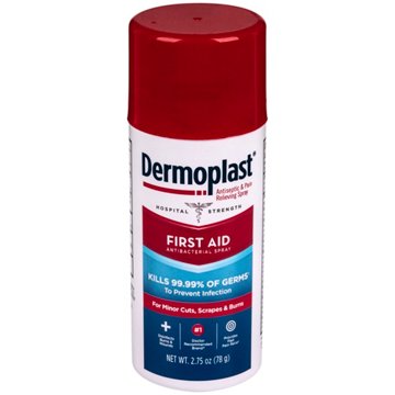 Dermoplast First Aid Antibacterial Spray for Cuts, Scrapes & Burns, 2.75 oz