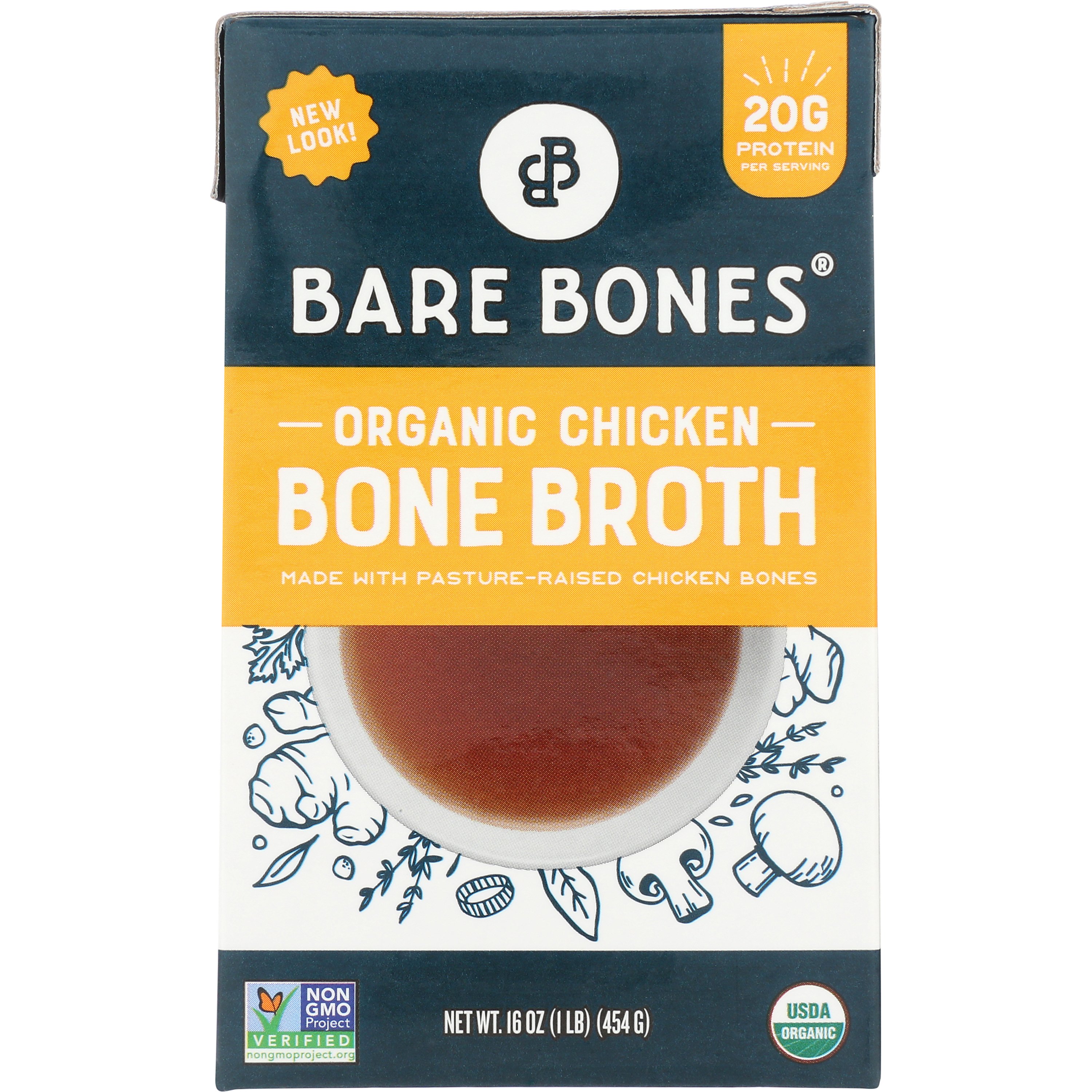 Bare Bones Organic Classic Chicken Bone Broth - Shop Broth & Bouillon ...