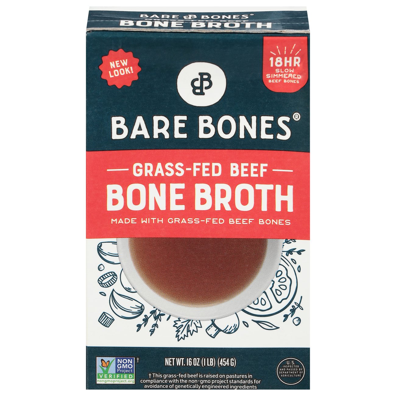 Bare Bones Organic Grass Fed Classic Beef Bone Broth - Shop Broth ...