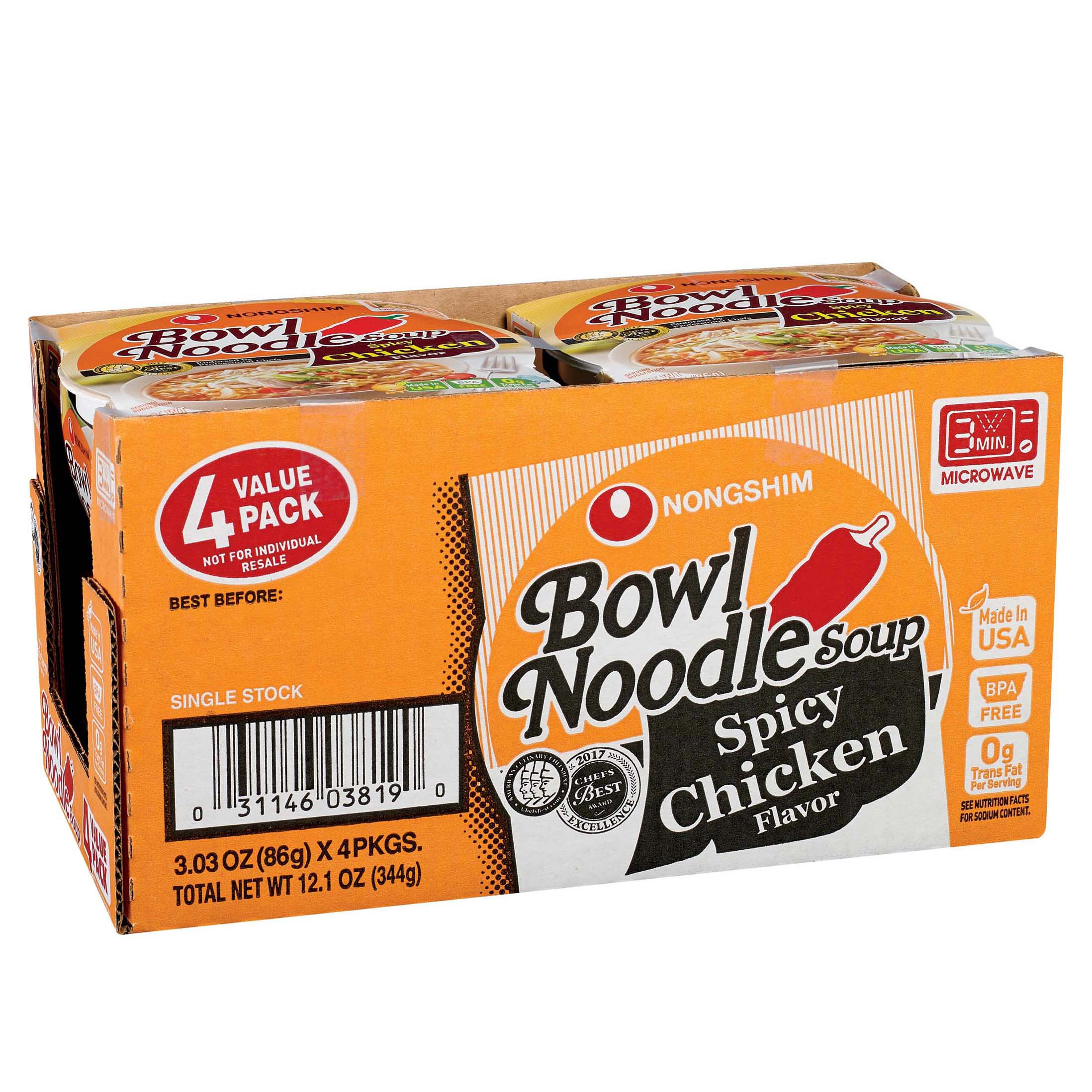 Nongshim Spicy Chicken Bowl Noodle Soup Shop Soups & Chili at HEB