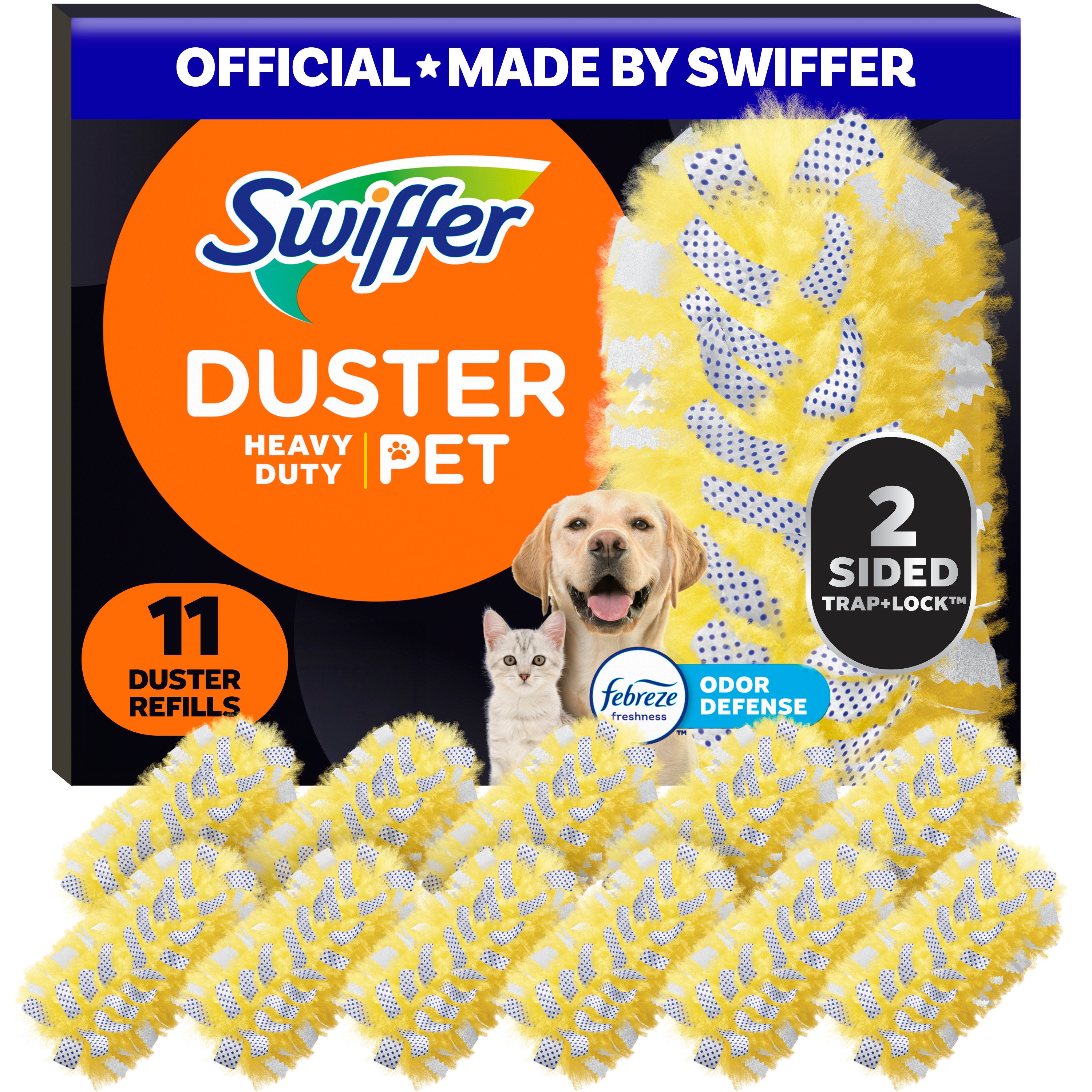 Swiffer Duster 360 Degree Dusters Pet Heavy Duty Refills with Febreze