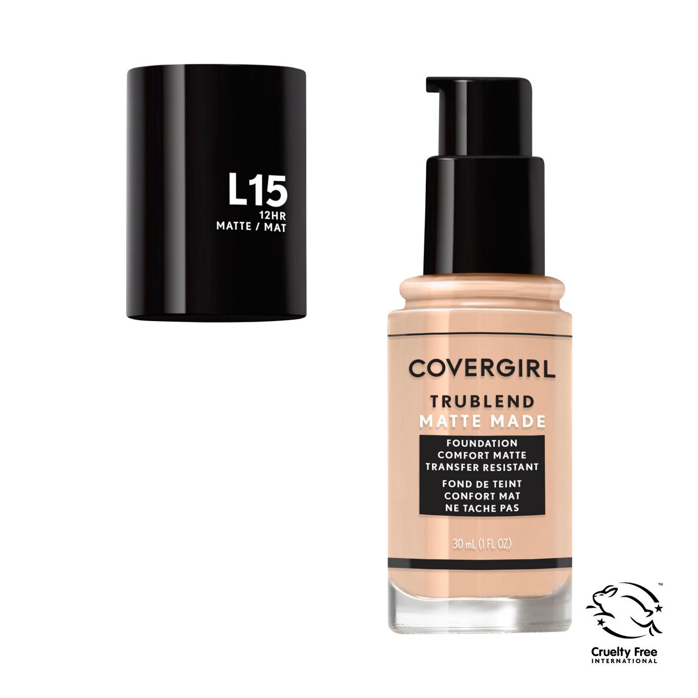 Covergirl TruBlend Matte Made Foundation L15 Porcelain; image 8 of 11